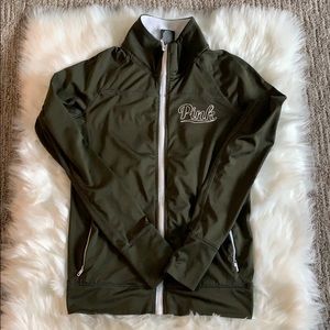 Pink Ultimate Olive Track ZIP-UP Jacket Small
